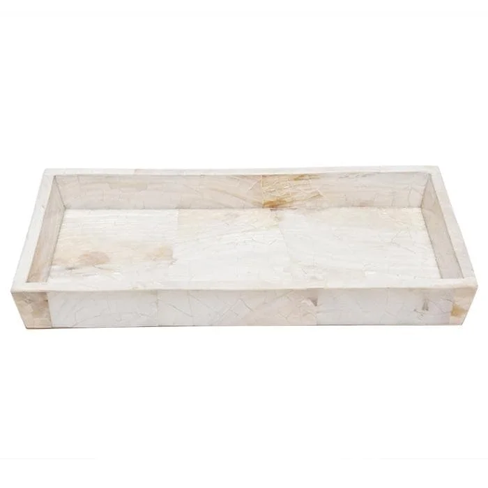 Lugano Pearl White Shell Medium Tray