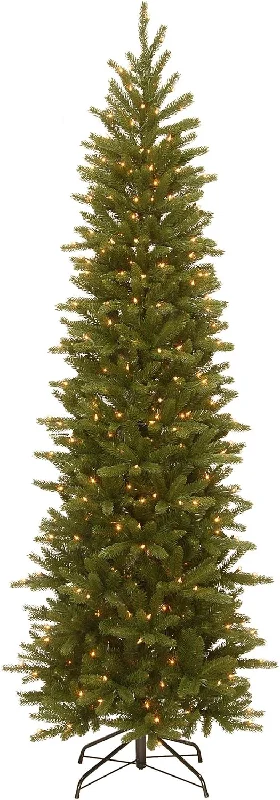 National Tree 7.5 Foot "Feel Real" Grande Fir Pencil Slim Tree with 350 Lights - $70