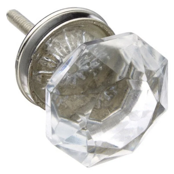 Radiant Cut Clear Glass Drawer/ Door/ Cabinet Knob (Pack of 6)