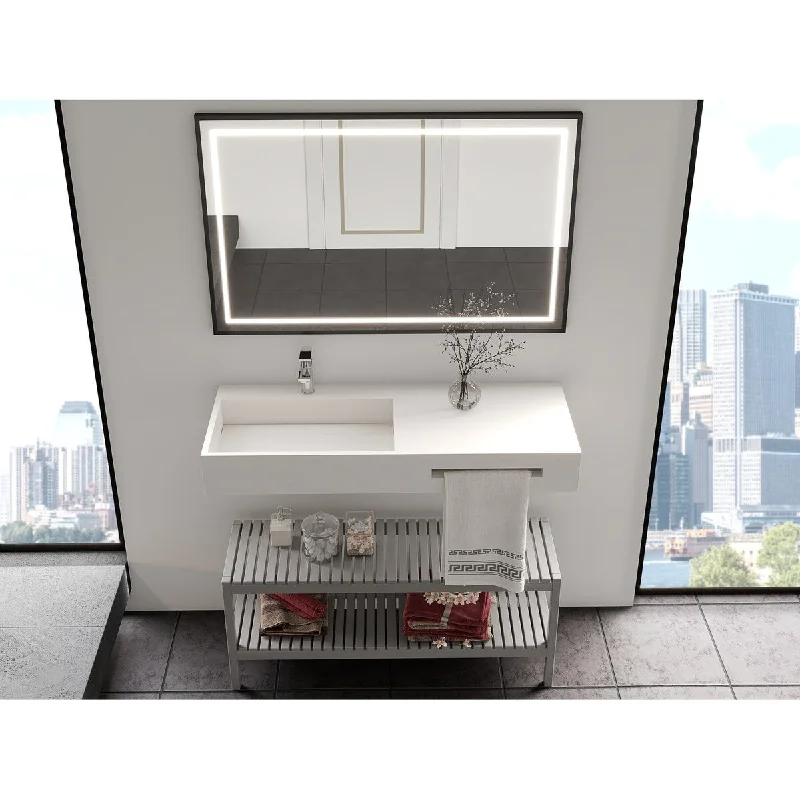 Sierra 48" Rectangular Wall-Mounted Sink