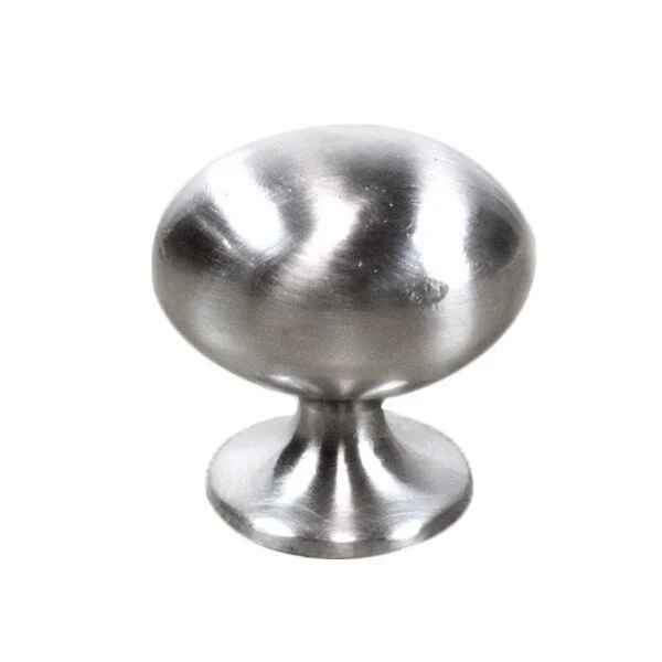 Stainless Steel 1.25-inch Oval Cabinet and Drawer Knobs (Case of 5)