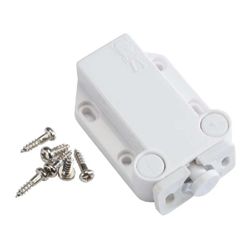 Sugatsune LAMP Non-Magnetic Touch Latch Safe Push Latch White