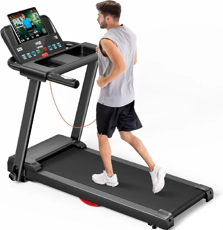 Treadmills for Home, 3.0HP Quiet Brushless Folding Treadmill with Heart Rate Sensor - $120