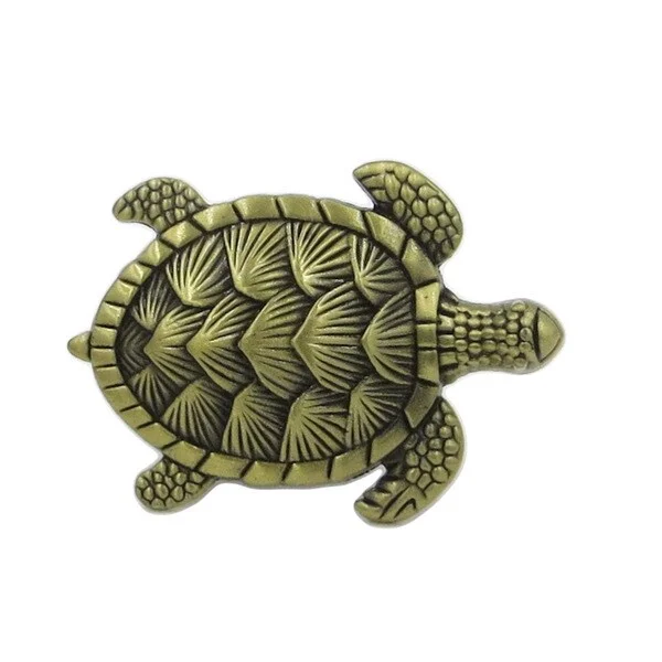 Turtle Metal Dresser Drawer, Cabinet Drawer Knobs - Pack of 6