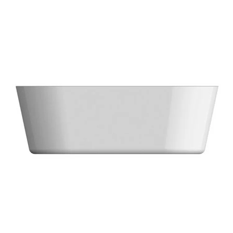 Freestanding Tub Ollie 55 Inch Oval Acrylic White/Polished Chrome Drain and Overflow No Faucet Holes