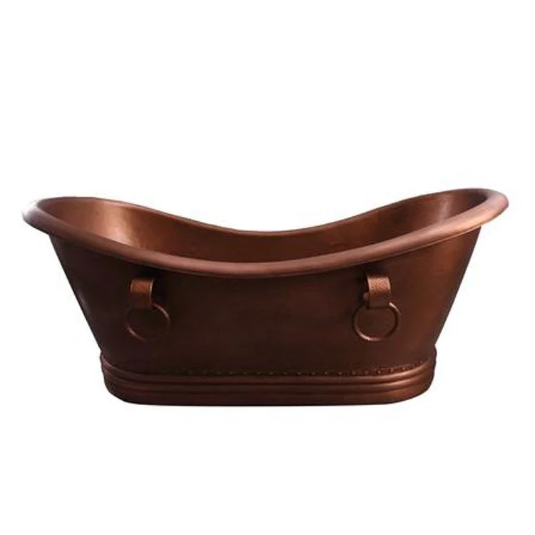 Freestanding Tub Bolero 72 Inch Double Slipper Double Oval Antique Copper No Faucet Holes