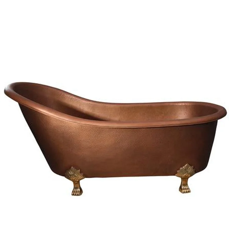 Freestanding Tub Lawson 66 Inch Slipper Oval Light Copper Tub Feet No Faucet Holes