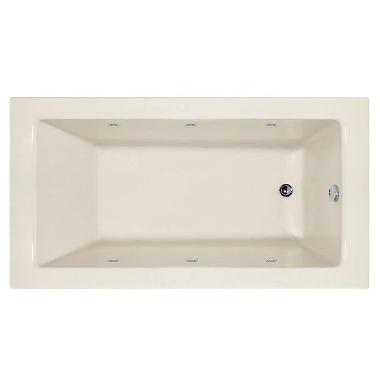 Combination Tub Designer Collection Sydney 60 x 32 x 17 Inch Right Hand Drain Biscuit Rectangle