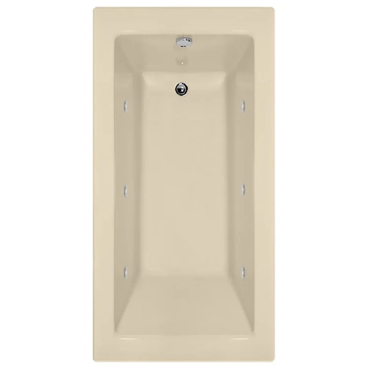 Combination Tub Designer Collection Sydney 60 x 32 x 17 Inch Left Hand Drain Bone Rectangle