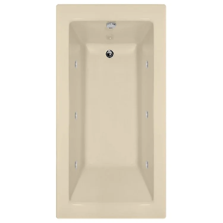 Combination Tub Designer Collection Sydney 60 x 32 x 17 Inch Right Hand Drain Bone Rectangle