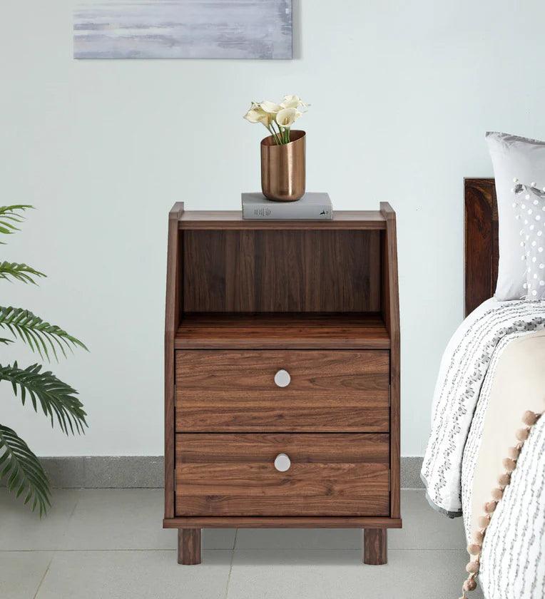 Bedside Table In Columbian Walnut Colour