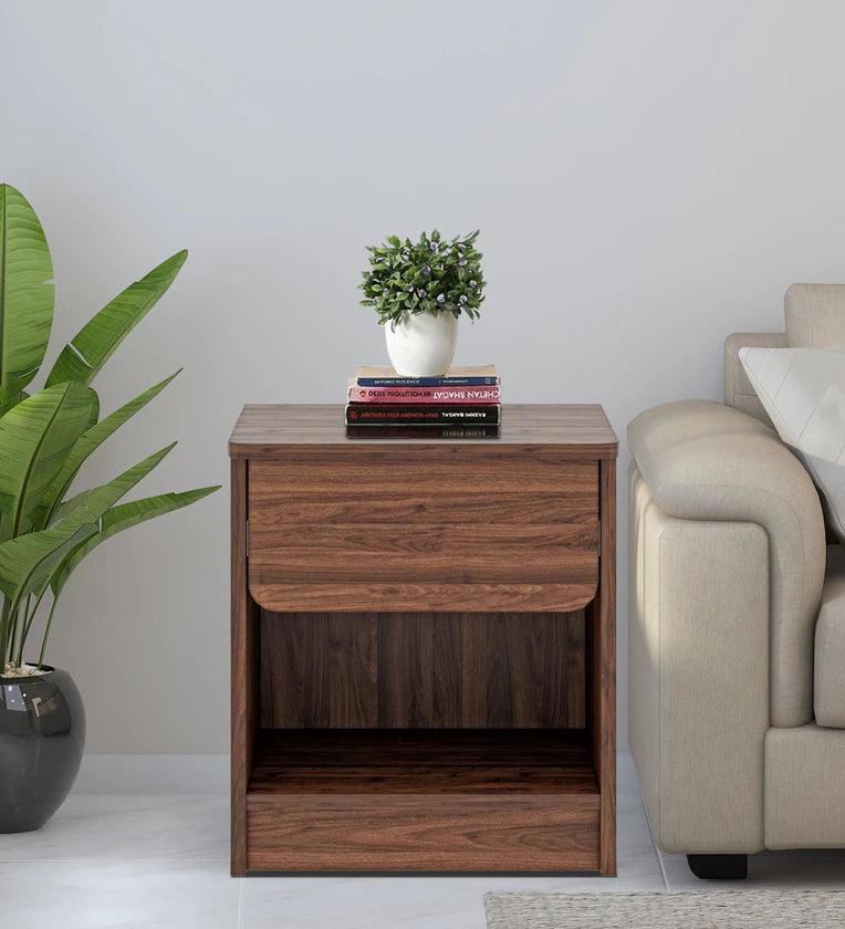 Bedside Table In Columbian Walnut Colour