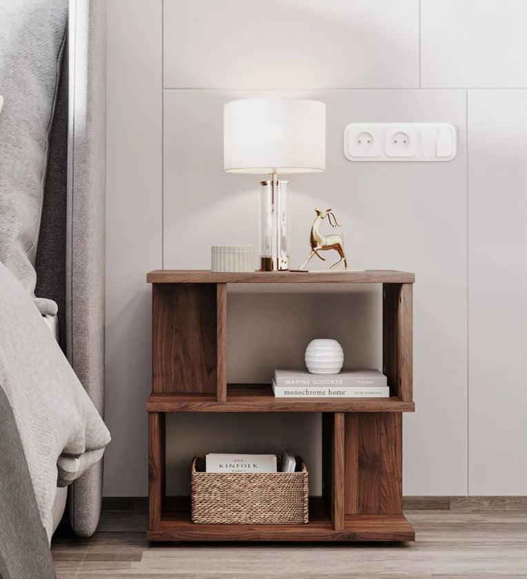 Bedside Table In Columbian Walnut Colour