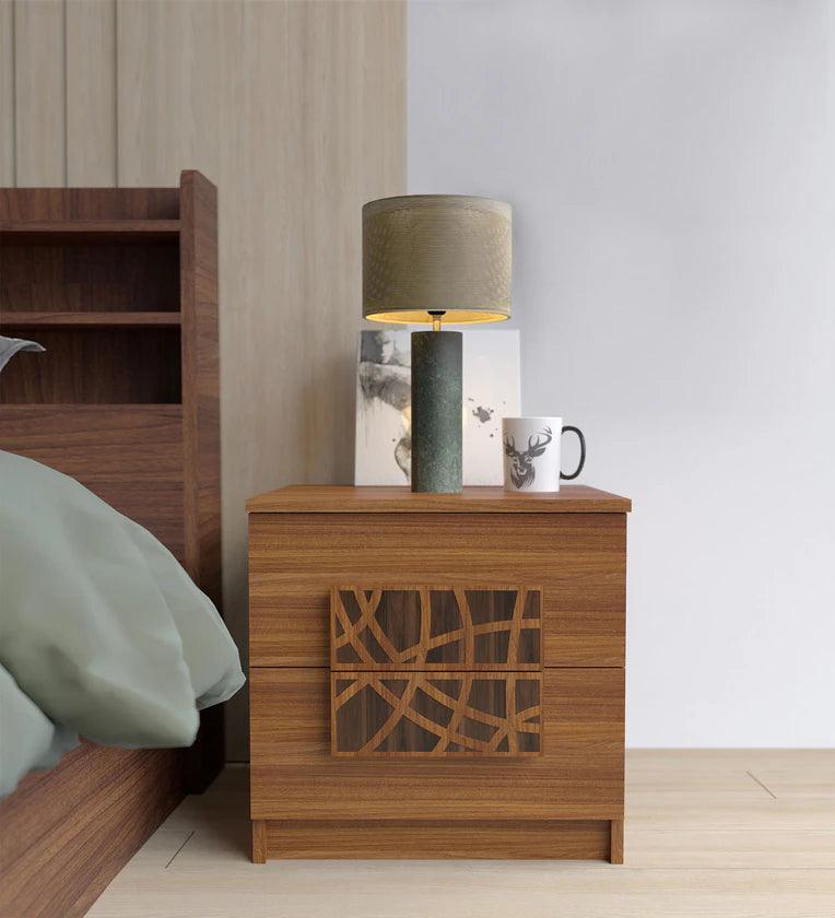 Bedside Table In Leon Teak Finish