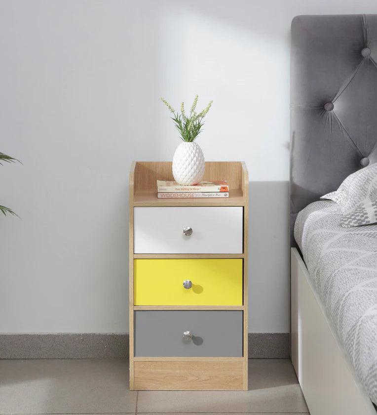 Bedside Table in Multi Finish with Drawers