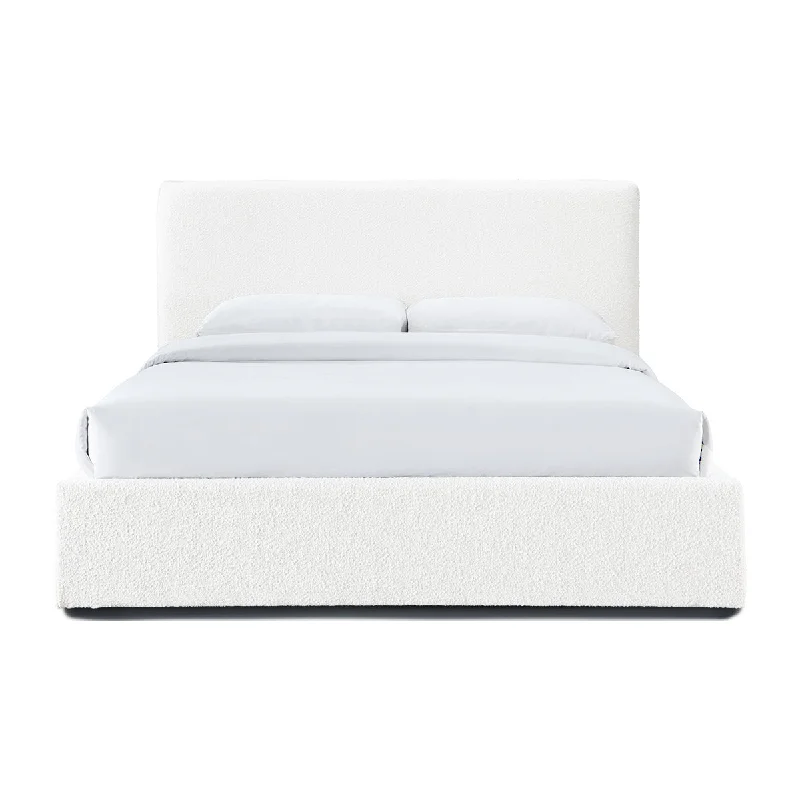 Dane Boucle Queen Bed (White)