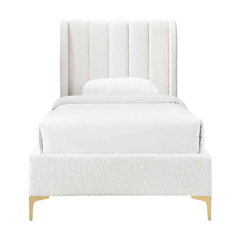 Georgia Boucle Single Bed (White)