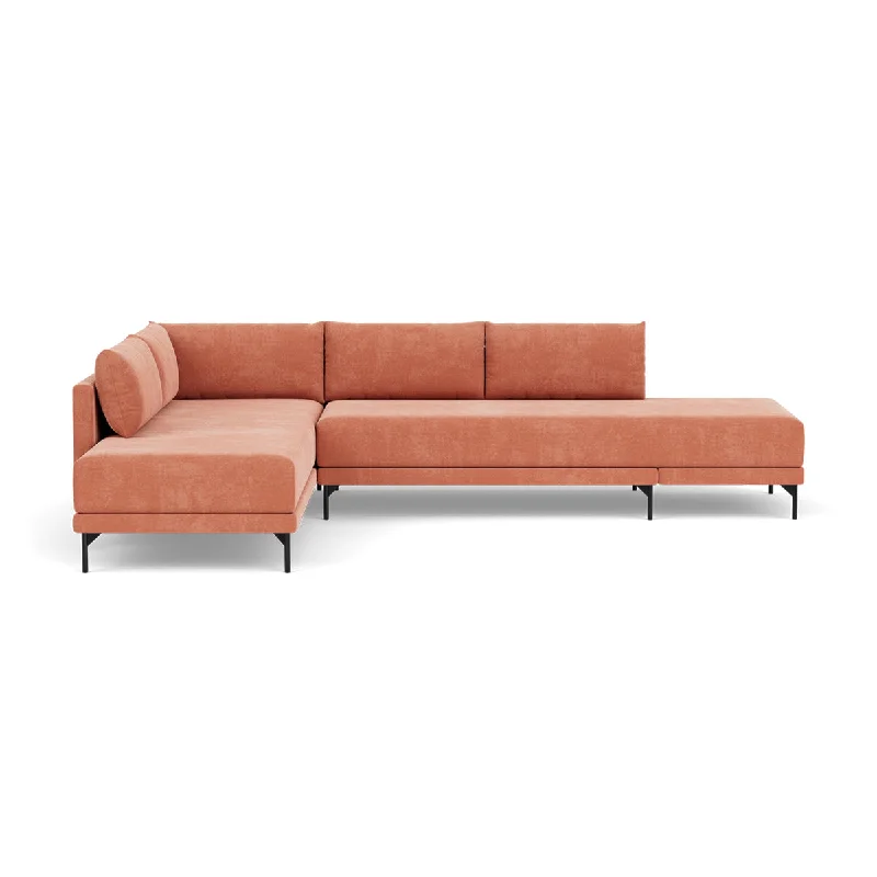 Vivica Fabric Left Sofa Bed (Dusty Rose)