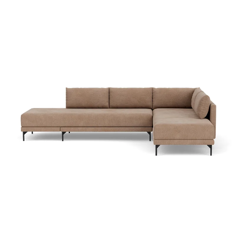 Vivica Fabric Right Sofa Bed (Caramel)