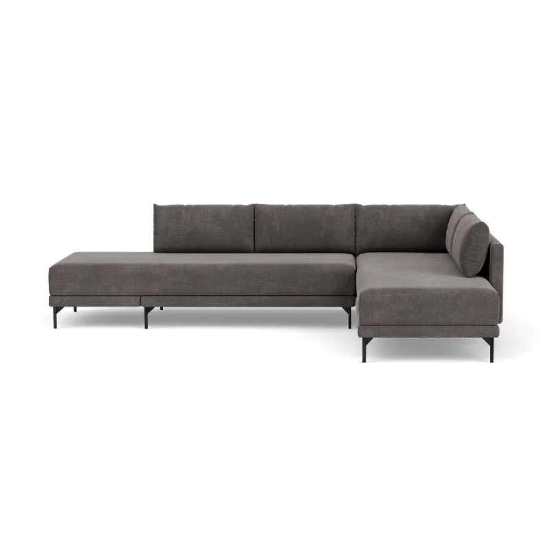 Vivica Fabric Right Sofa Bed (Steel Grey)