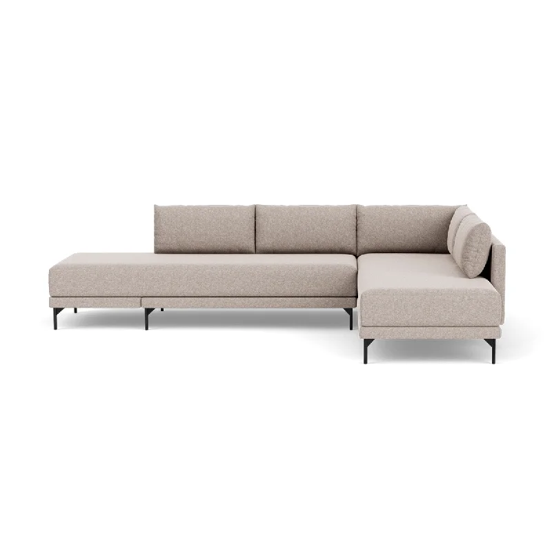 Vivica Fabric Right Sofa Bed (Stone)