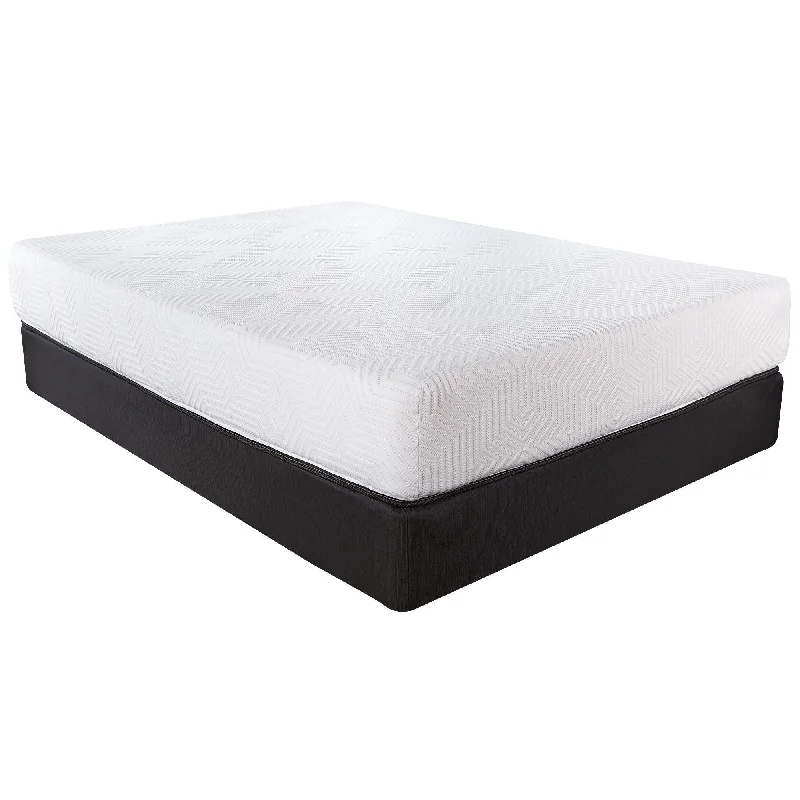 10.5" Twin Long Hybrid Lux Memory Foam And Wrapped Coil Mattress - White / Black