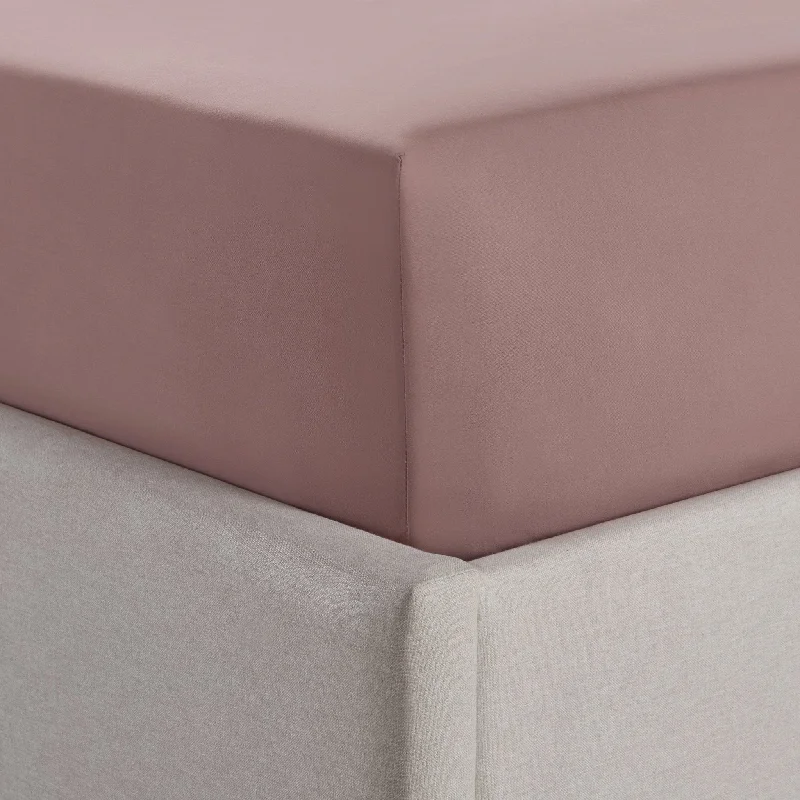 200 Thread Count Plain-Dye Fitted Sheet - Blush