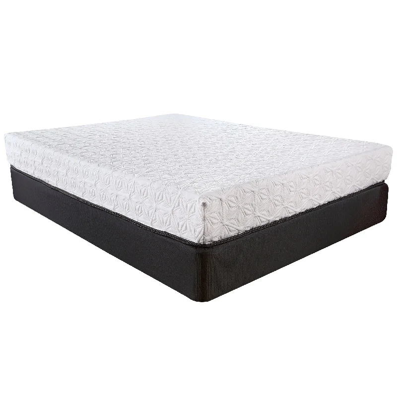 8" Queen Three Layer Gel Infused Memory Foam Smooth Top Mattress - White / Black