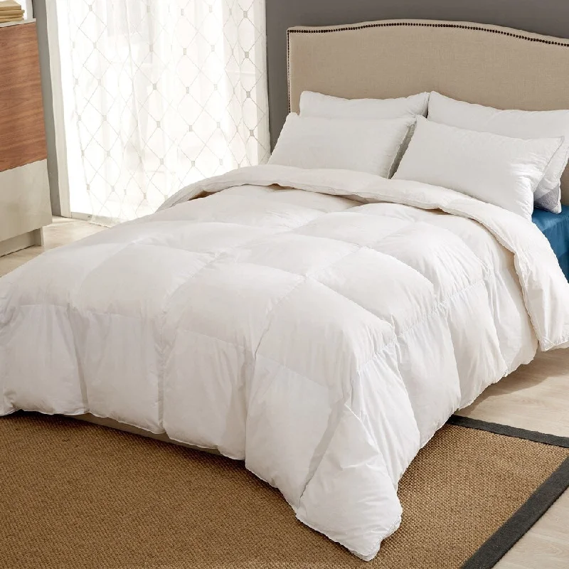 All Season White Goose Down Fiber Gusseted comforter