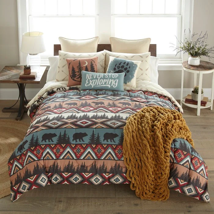 Bear Totem 3-Pc Comforter Set - 2 Sizes