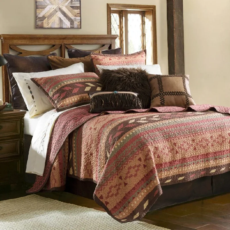 Broken Arrow Reversible Quilt Set - Full/Queen