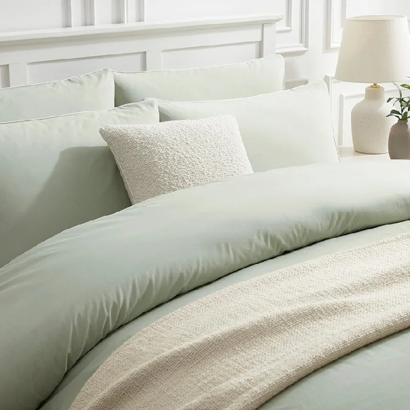 Cambridge 200 Thread Count Duvet Cover - Cotton - Light Green