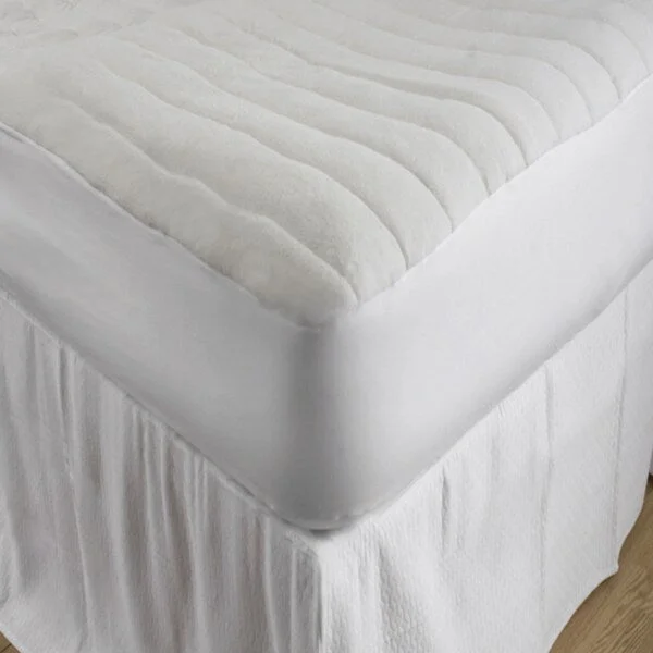 Comfort Channel Quilted Mattress Pad - White