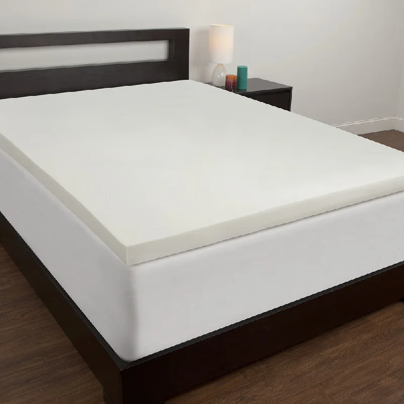 Comfort Memories Premium 3-inch Memory Foam Mattress Topper - White