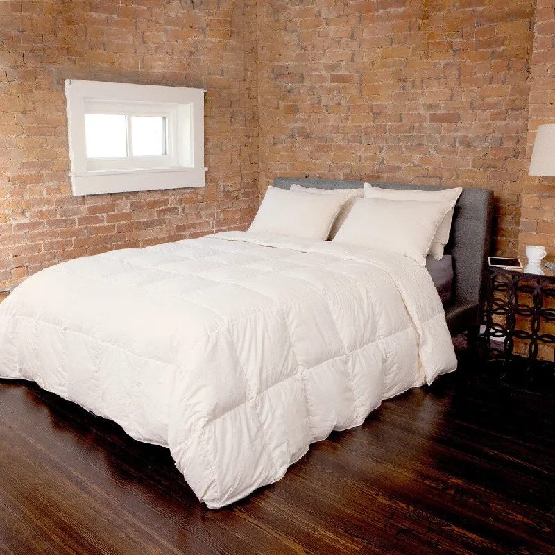 Eco-friendly 550 Fill Power Hypoallergenic White Down Comforter