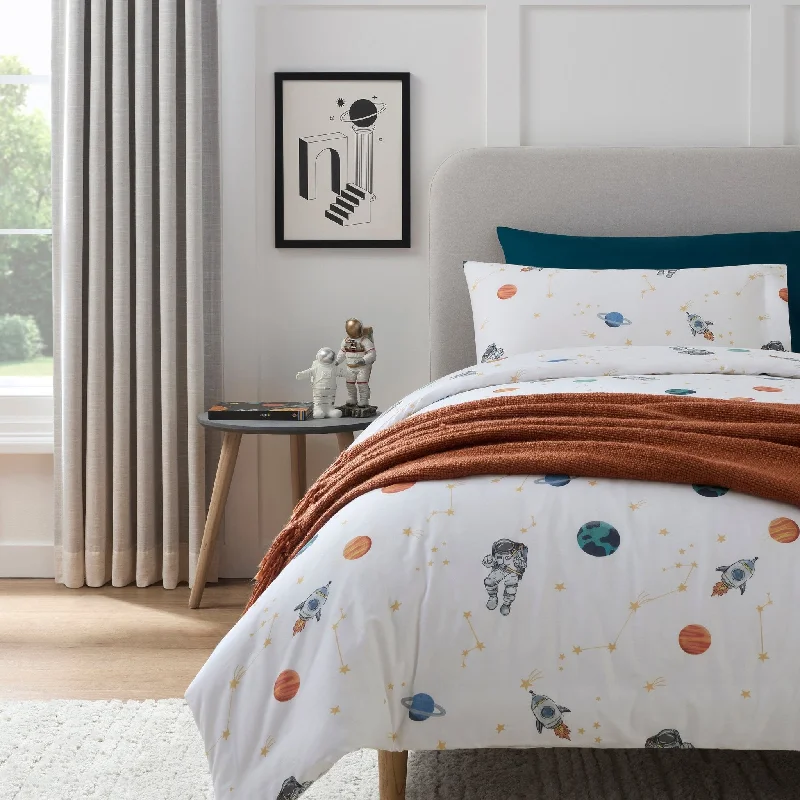 Freddie Space 100% Cotton Duvet Cover Set