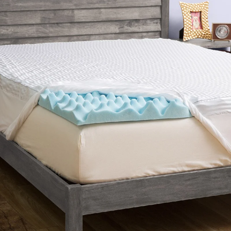 Grande Hotel Collection 3-inch Big Comfort Gel Memory Foam Mattress Topper with Polysilk Cover