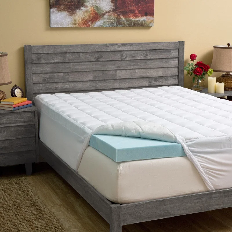 Grande Hotel Collection 4-inch Gel Memory Foam and 1.5-inch Fiber Mattress Topper