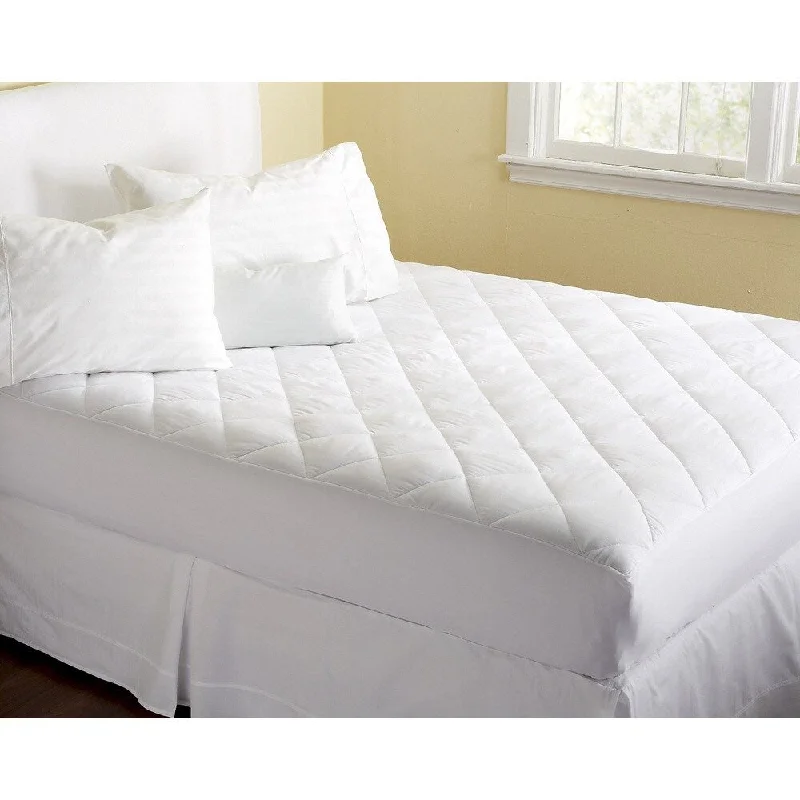 Home Fashion Designs Cassidy Collection Premium Comfort Hypoallergenic Fitted Mattress Pad - White