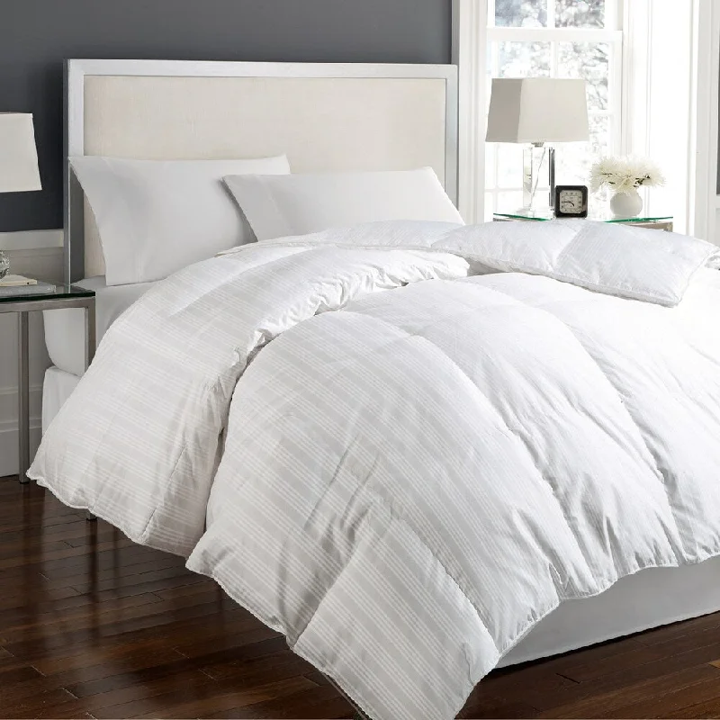 Hotel Grand 400 Thread Count Damask White Down Comforter