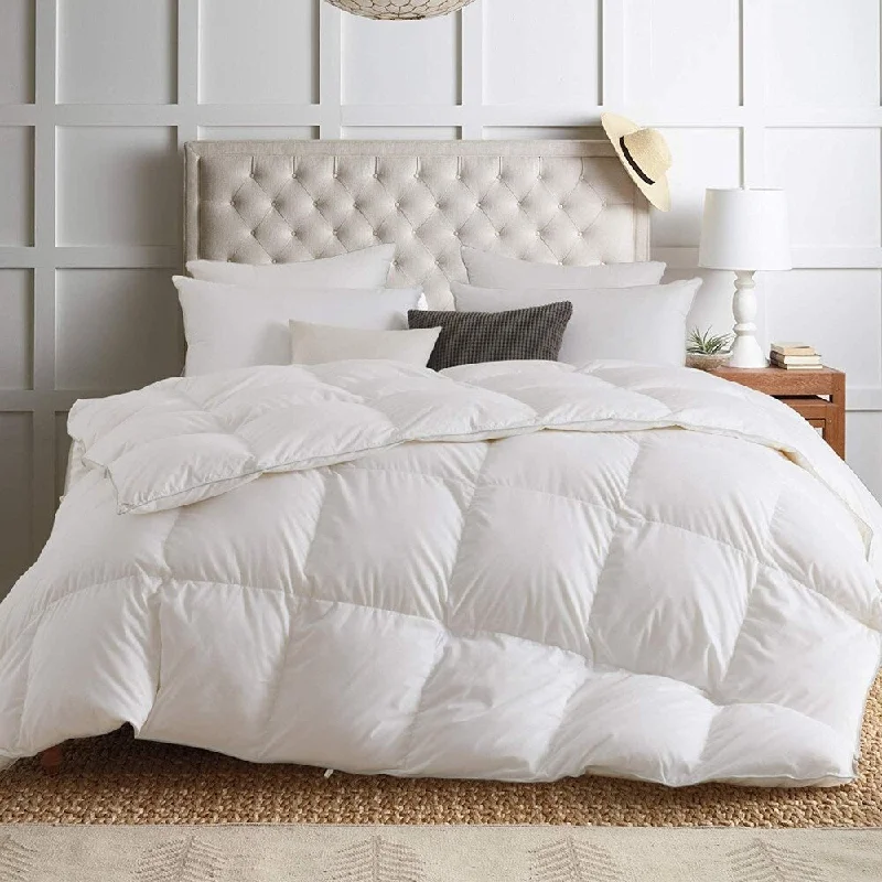 KASENTEX Cotton Down Comforter Duvet Insert, 750 Fill Power, Ultra Soft Hotel Collection Comforter Fluffy Optimum Warmth