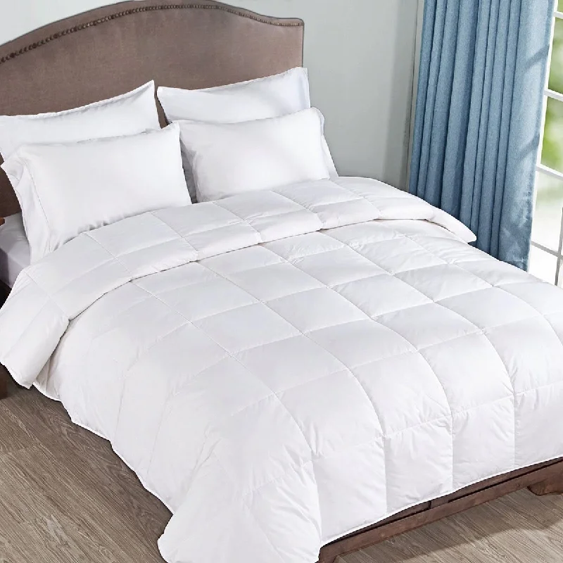 Lightweight 75 Percent White Down Comforter for Summer 600 Fill Power