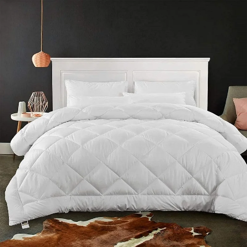 Lightweight Down Alternative Comforter-Fluffy & Breathable & Machine Washable Diamond Stitching