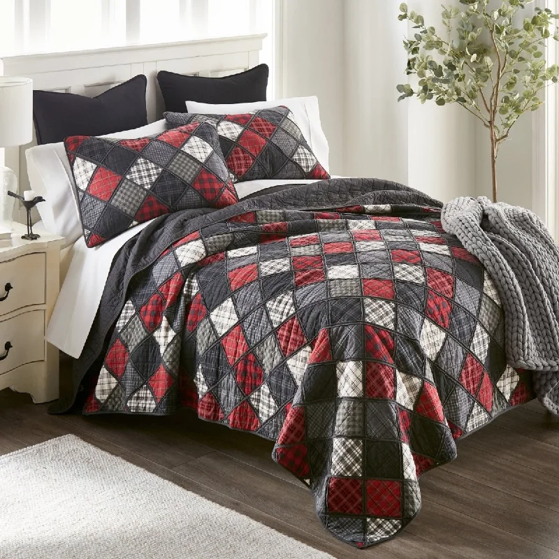 Lumberjack Cotton Pieced Quilt Set - Full/Queen