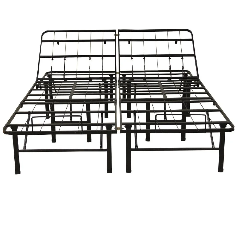 PostureLoft Adjustable 14-Inch Heavy Duty Metal Bed Frame/Mattress Foundation or Box Spring, King Size