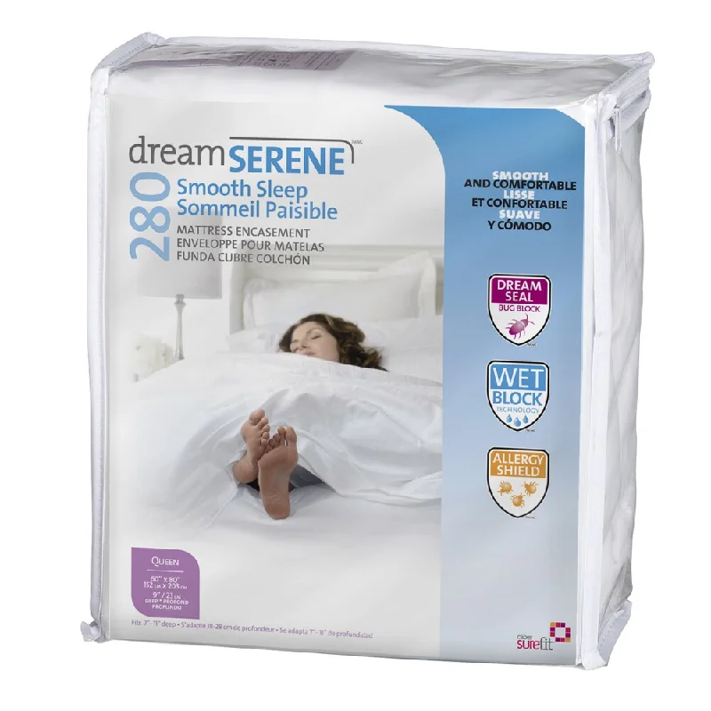 QuickCover DreamSerene Smooth Sleep 280 Mattress Encasement - White