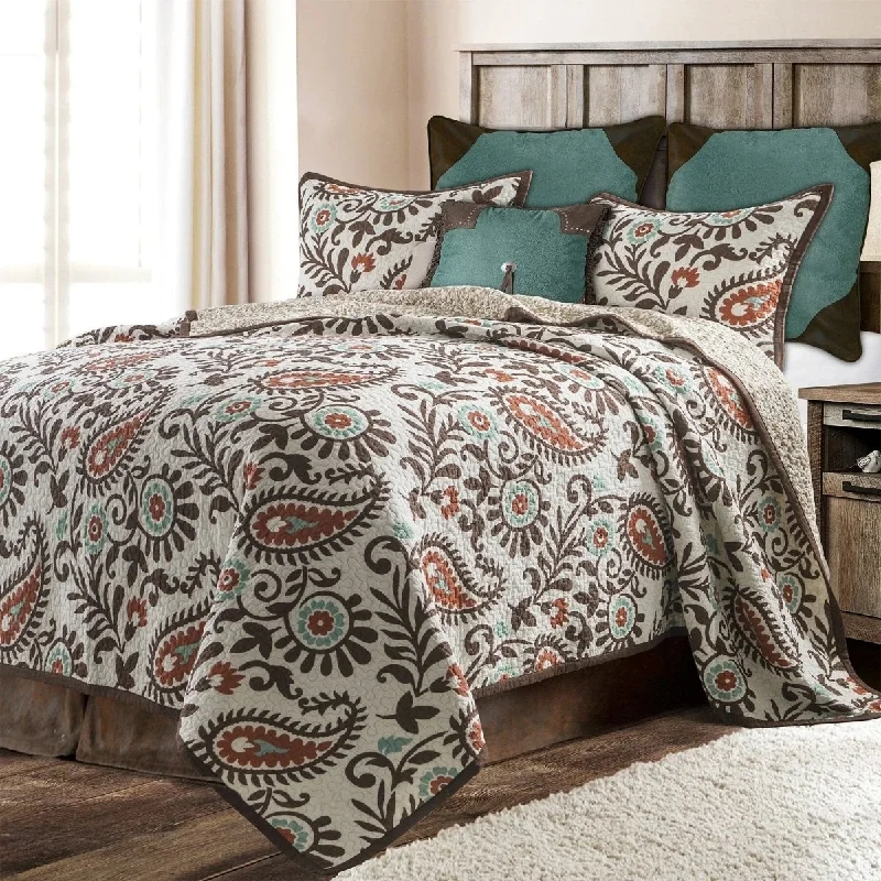 Rebecca Paisley Reversible Quilt Set - Full/Queen