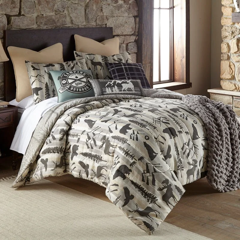 Forest Weave Reversible 3-Pc Comforter Set - Full/Queen