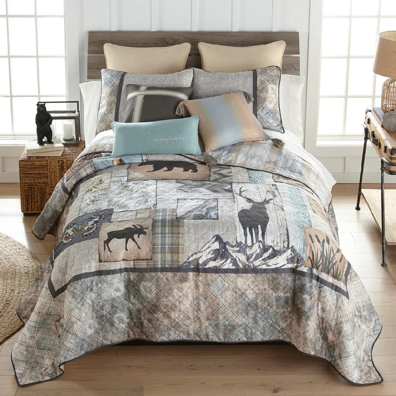 Nature's Collage Quilt Set - Queen