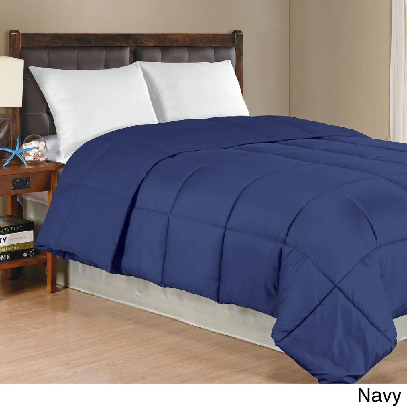 Solid Color Microfiber Down Alternative Comforter